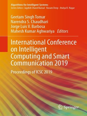 cover image of International Conference on Intelligent Computing and Smart Communication 2019